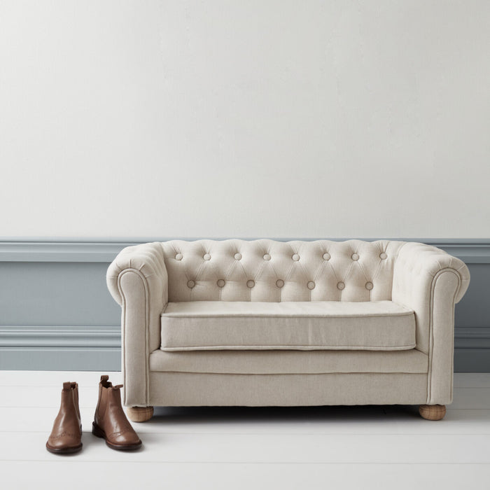 Chesterfield sofa, beige