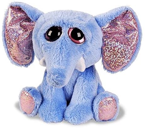 Elephant Plys Legetøj, Blå og Pink Sparkle