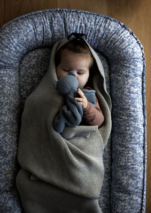 Babynest - Strandprint blå