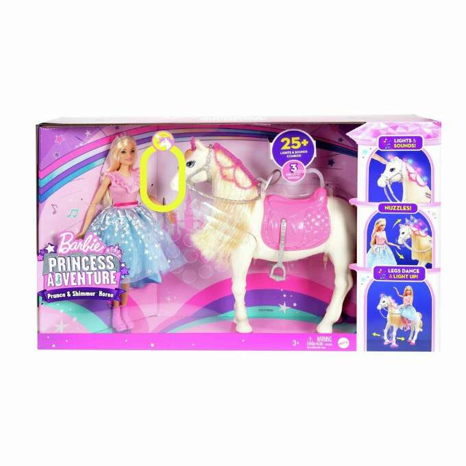 Barbie Princess Adventure-dukke og Pance and Shimmer-hest