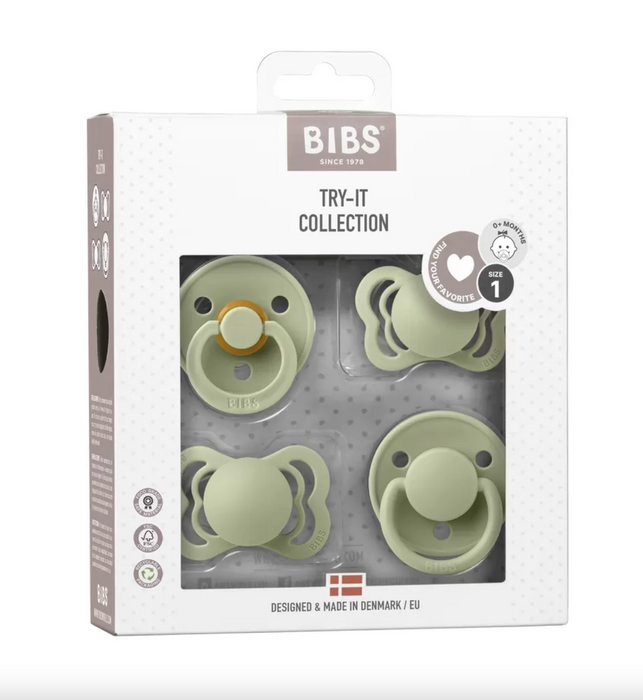 BIBS Try-it kollektion 4 pk. - Salvie (størrelse 1)