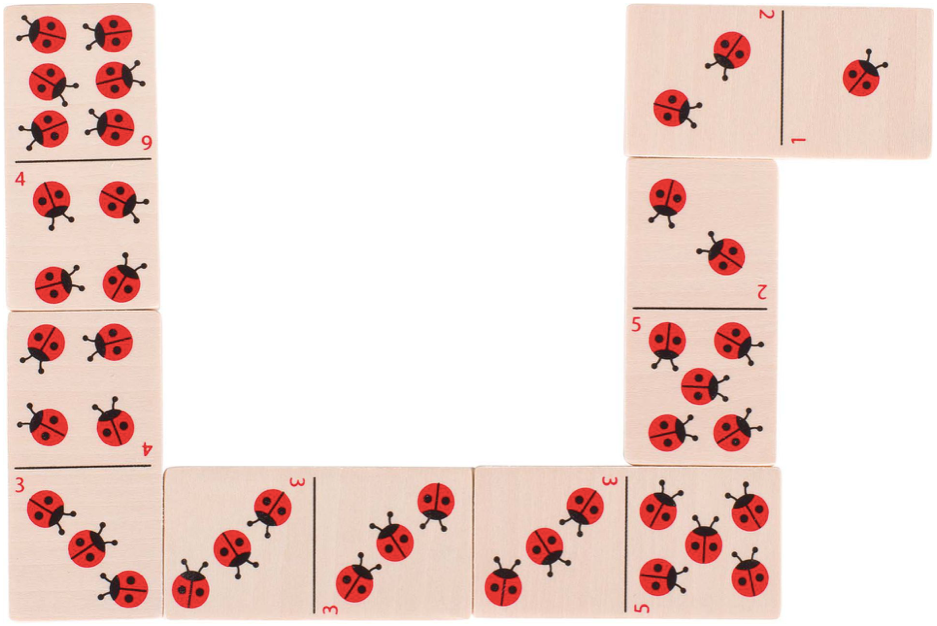 Domino med Ladybug