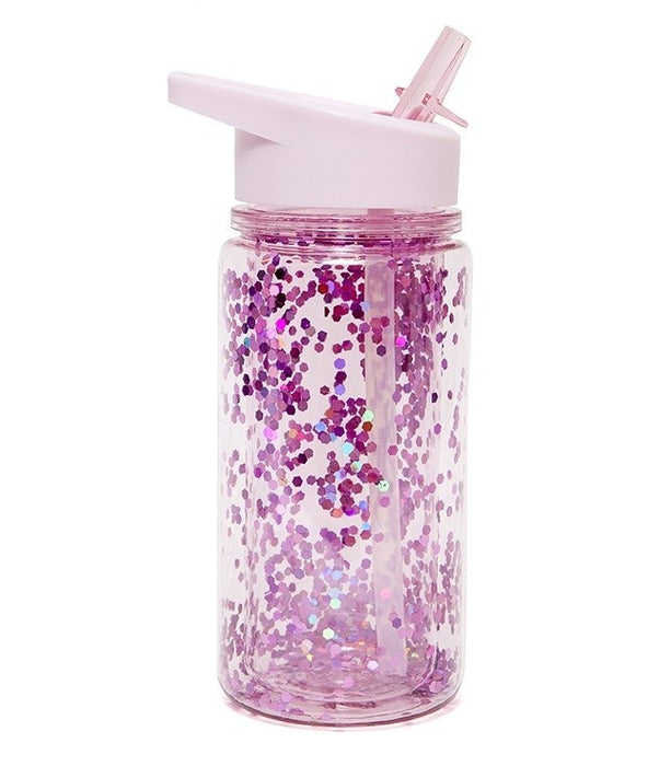 Drikkeflaske glitter pink