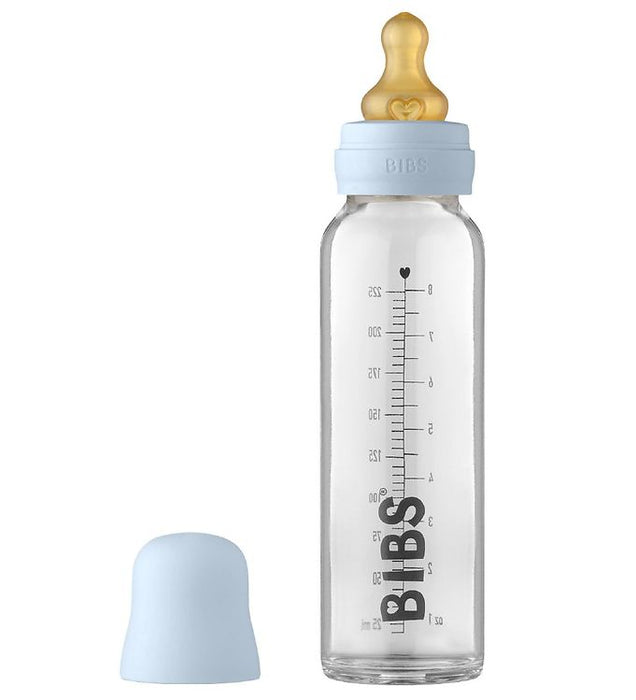 Sutteflaske, komplet sæt - Babyblå (225 ml)