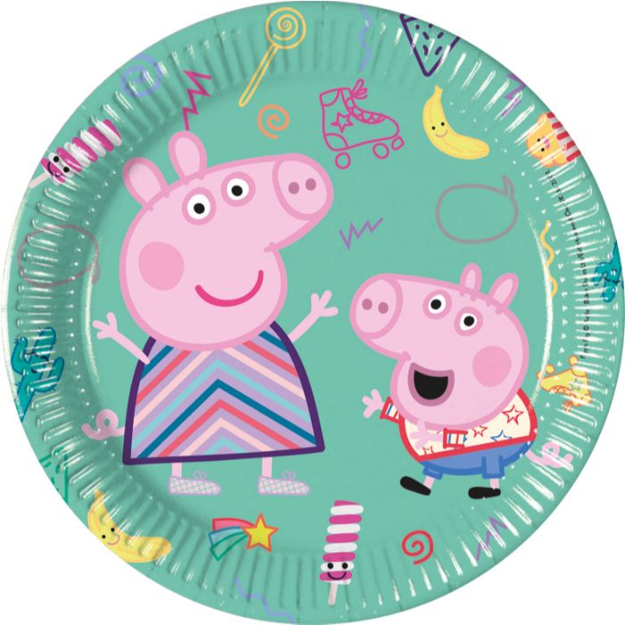 Peppa Pig engangstallerkener, 8 stk.