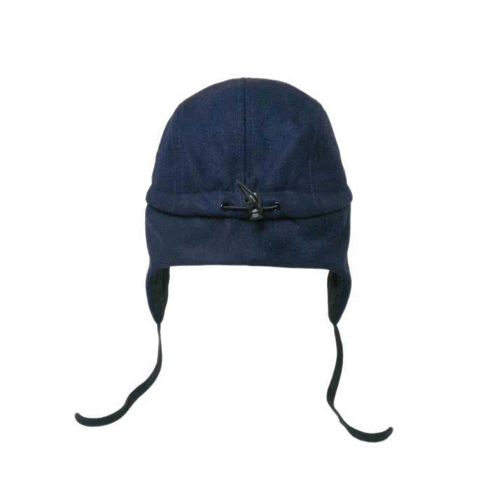 Kasket, Uldblok 5-panel med ører - Bourgogne / Grå / Navy (Størrelse M, 1,5-3 år)