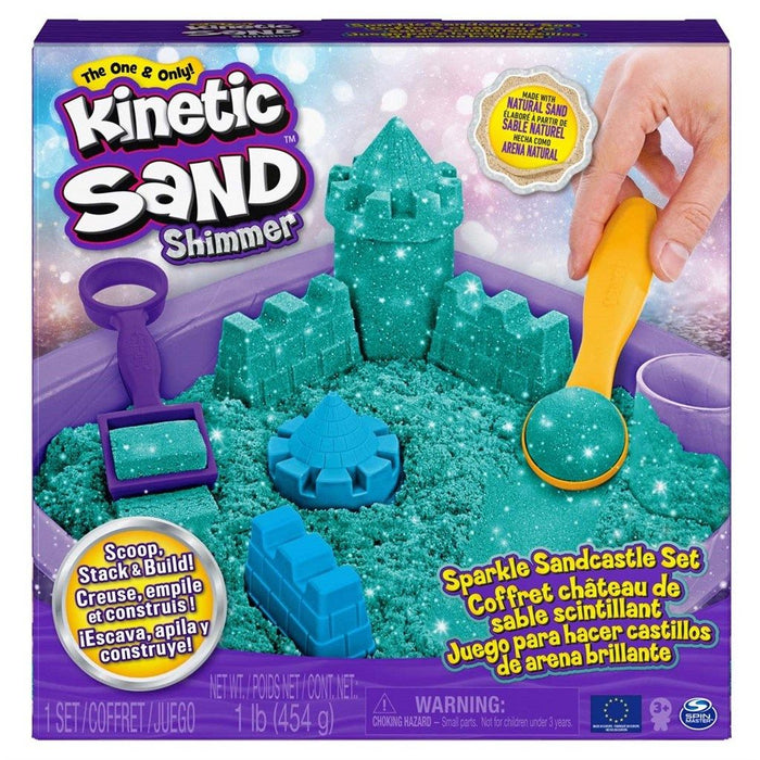 Kinetic Sand, Sparkle Sandcastle Sæt - Blågrøn