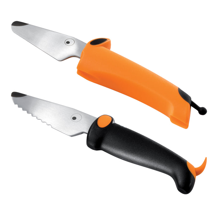 KinderKitchen knive, 2 dele, orange/sort