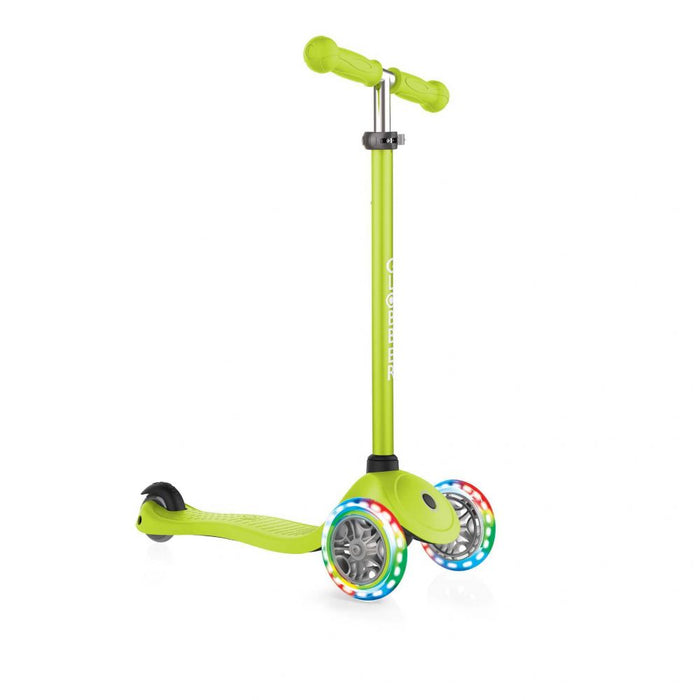 Scooter til børn med LED lys, Primo - Limegrøn