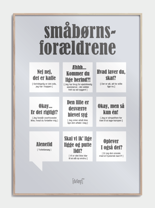 Småbørnsforældre plakat, S (30x42, A3)