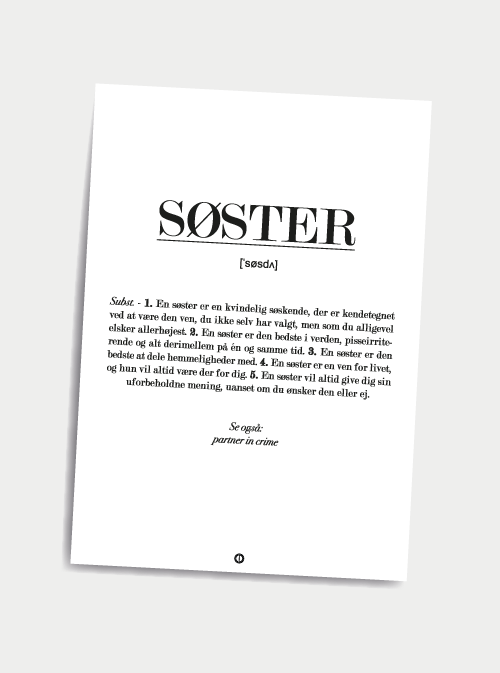 Søsterdefinition, A5-kort