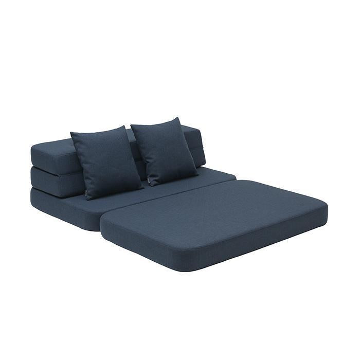 Vikbar sofa blåsort