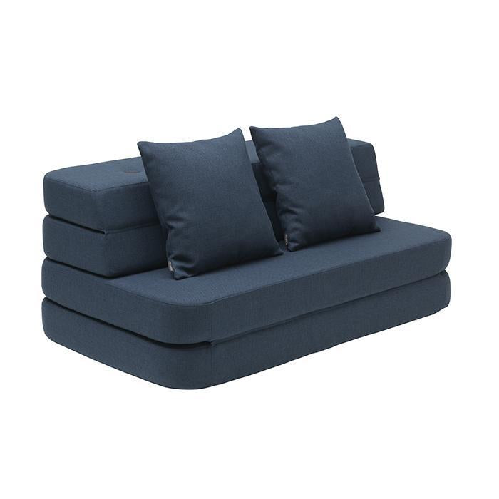 Vikbar sofa blåsort