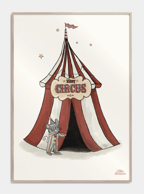 Lille cirkus børneplakat, M (50x70, B2)